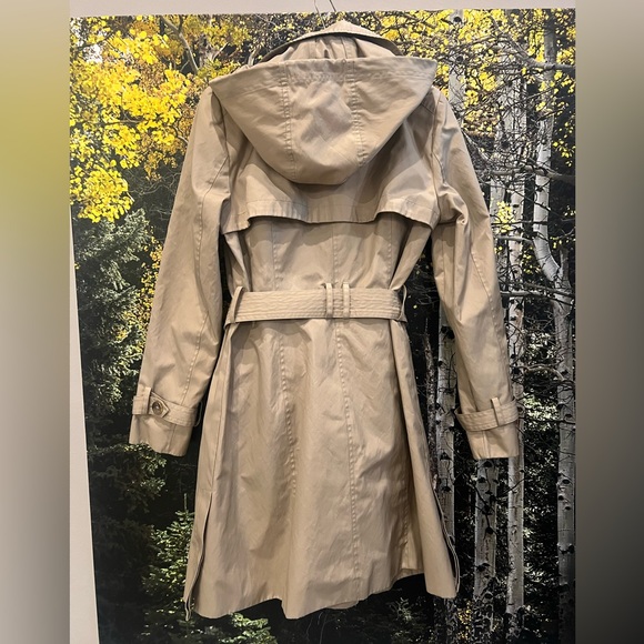 Cole Haan Signature Hooded Trench Coat in Khaki - Picture 2 of 9